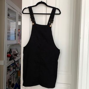 SHEIN black overall dress. Size medium. Worn once!